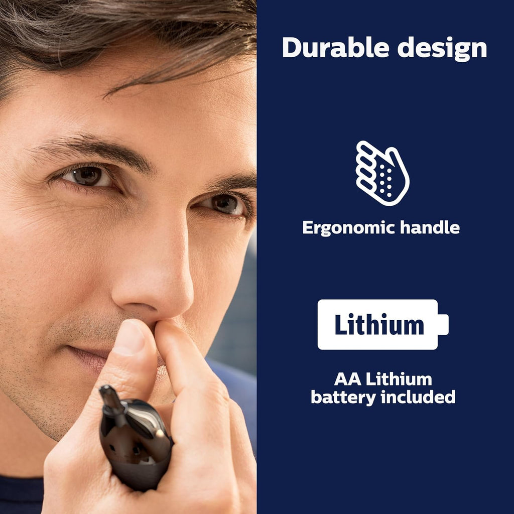 Philips Nose Trimmer 5000 for Nose, Ears, Eyebrows & Details | Protective Guard System, Dual-Sided Steel Blades