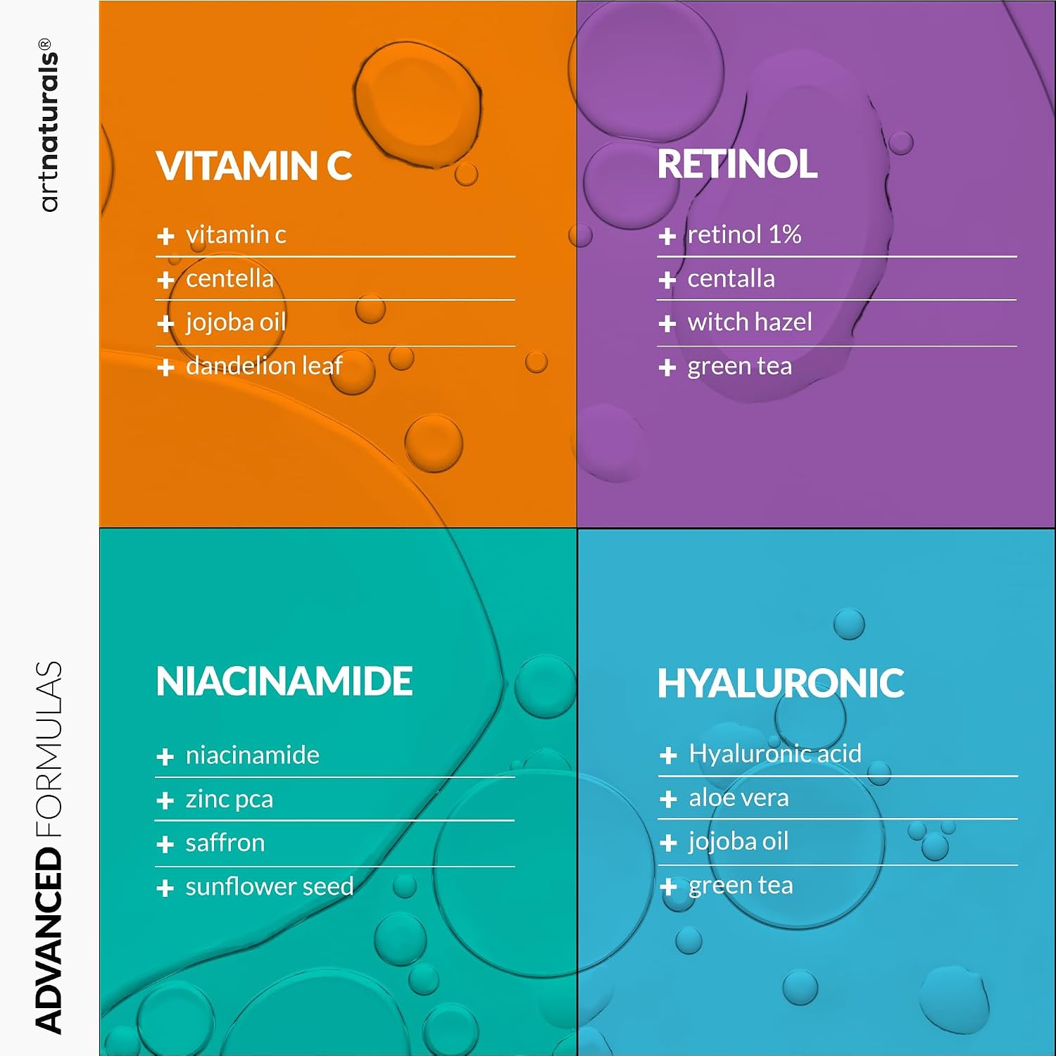 Vitamin C Skincare Serum Set, 4 Piece