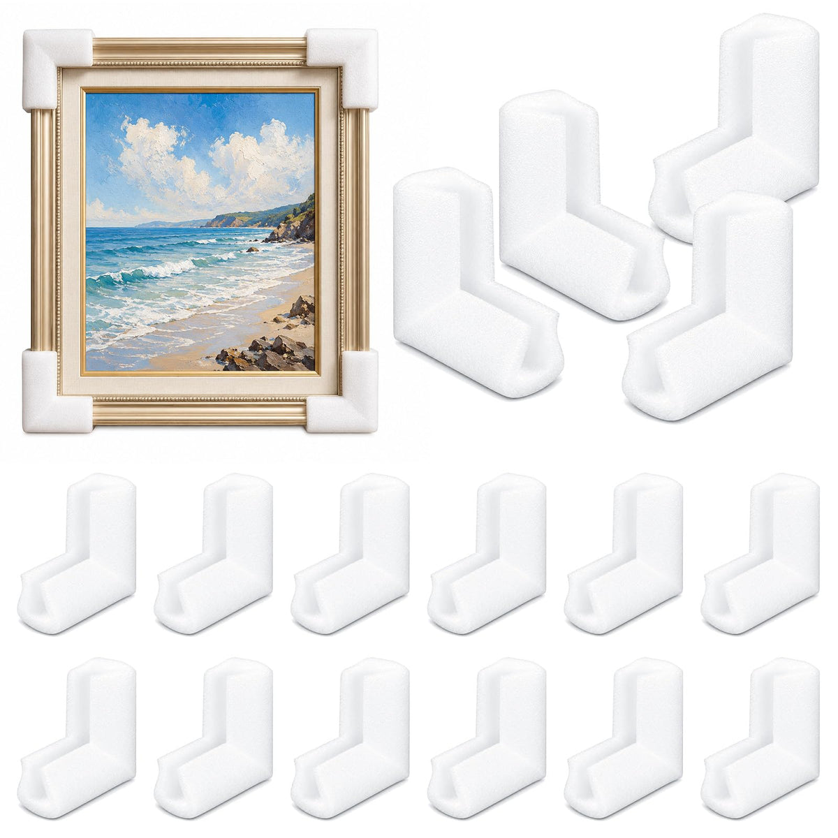 12 Pack Foam Corner Protectors for Moving, 3.94 x 3.94 in