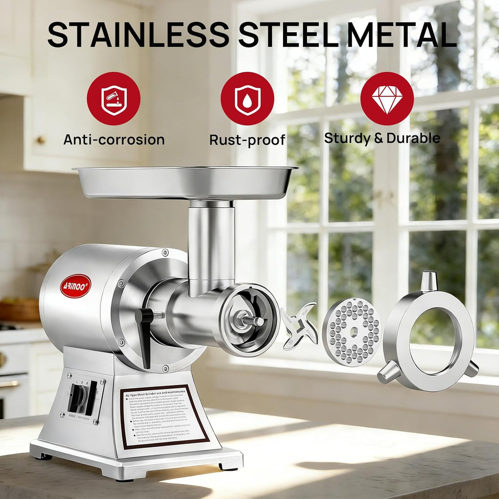 Commercial Meat Grinder #22C,1.0HP Electric Meat Grinder