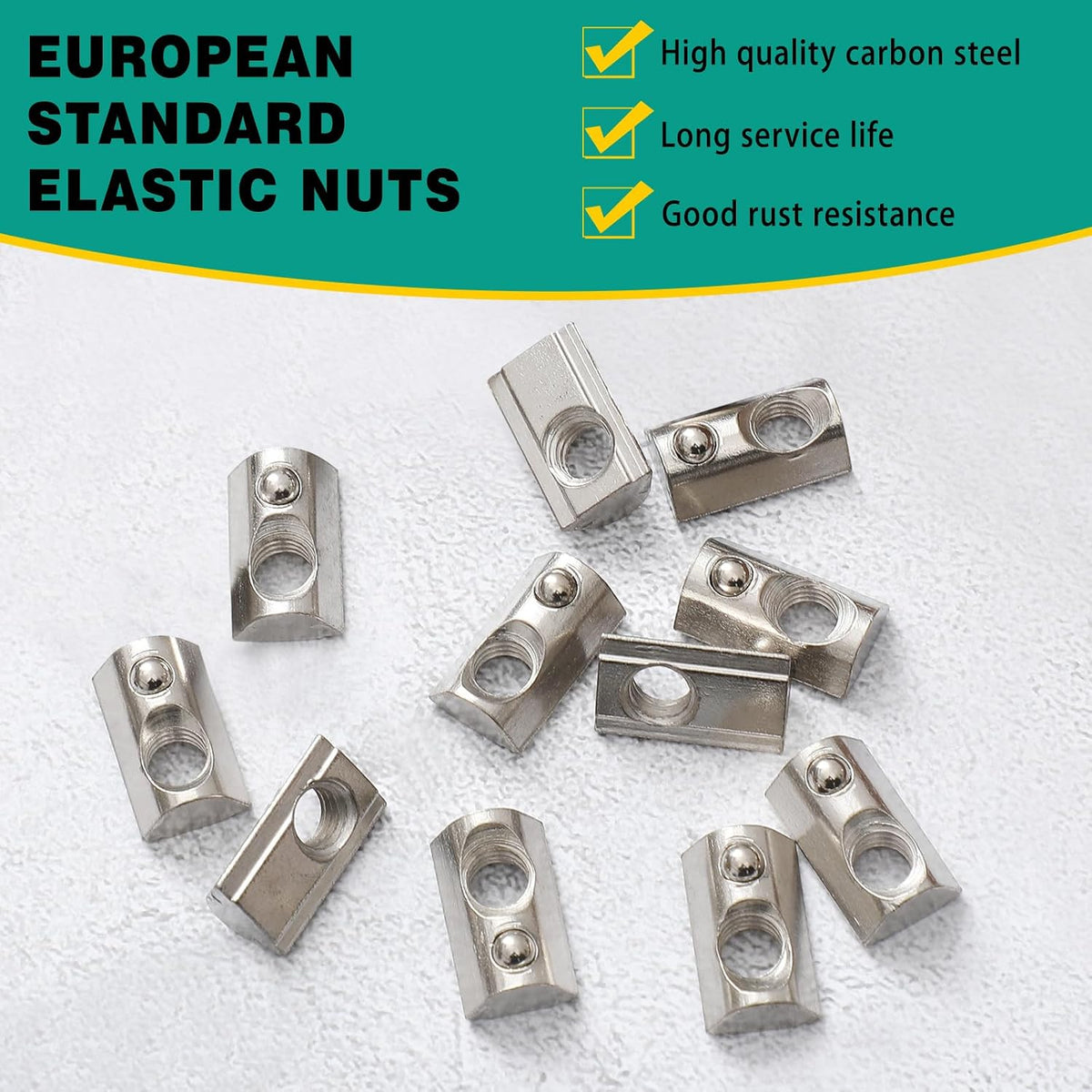 Yaocom 100 Pcs 2020 Series M5 T Nuts Half Roll in Spring
