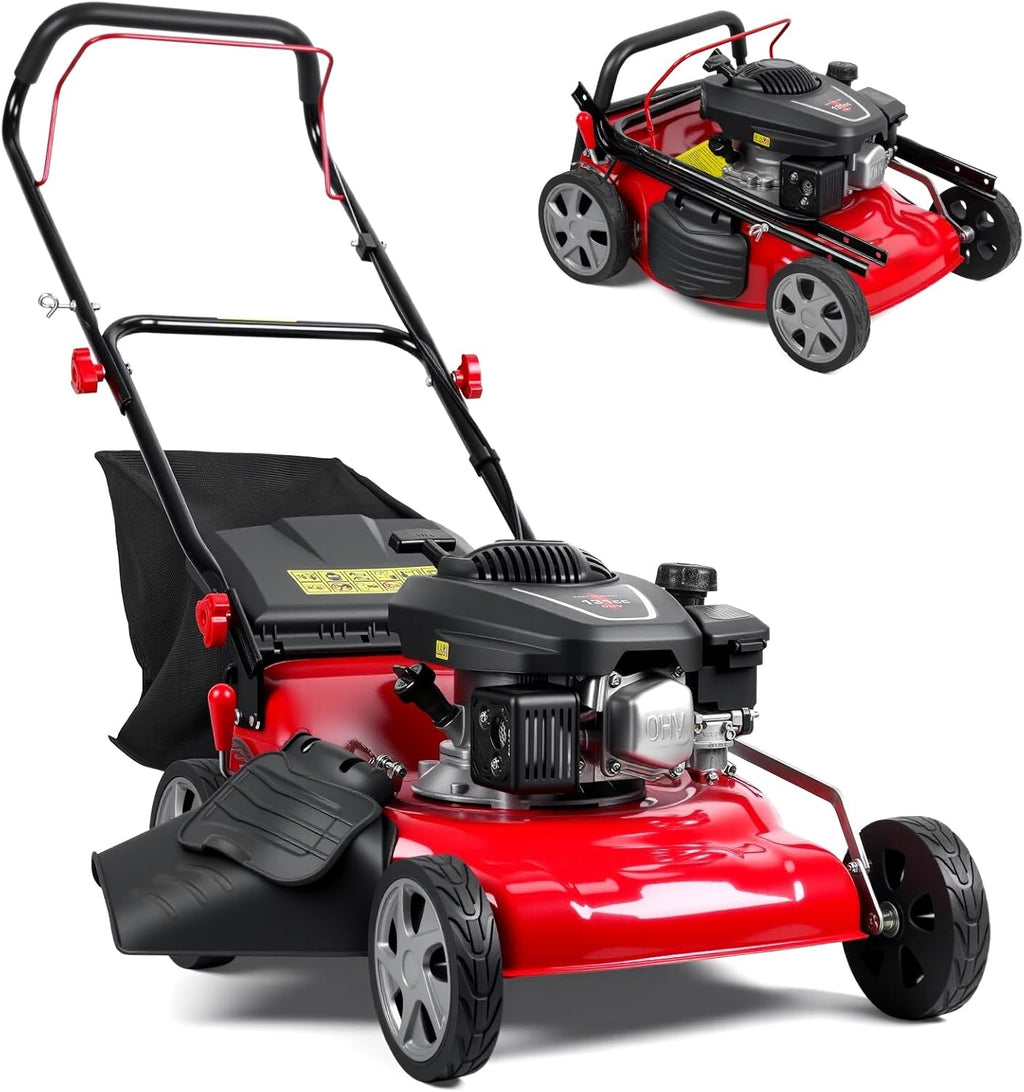 131cc Gas Powered Self Propelled Lawn Mower[Foldable] - Easy to Start, 3 in 1 Multi Functional Gas Push Lawnmower