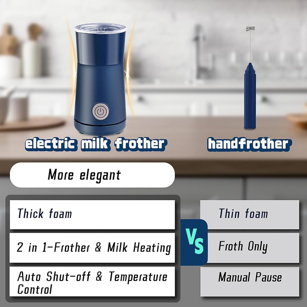 Milk Forther Simple Milk Frother and Steamer 2-in-1 Milk Steamer with Hot Milk Foam and Hot Milk for Latte