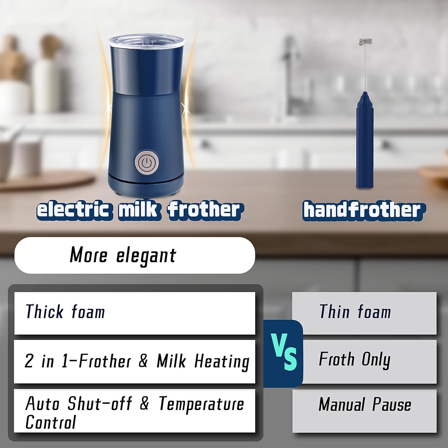 Milk Forther Simple Milk Frother and Steamer 2-in-1 Milk Steamer with Hot Milk Foam and Hot Milk for Latte