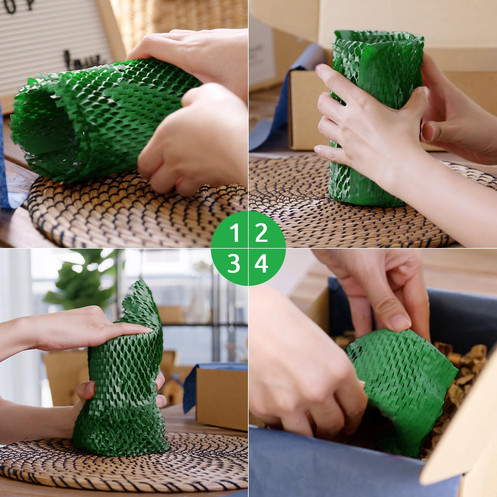 Honeycomb Packing Paper 15"x131' Recyclable Honeycomb Paper Moving Supplies Bubble Paper Wrapping Protective Roll