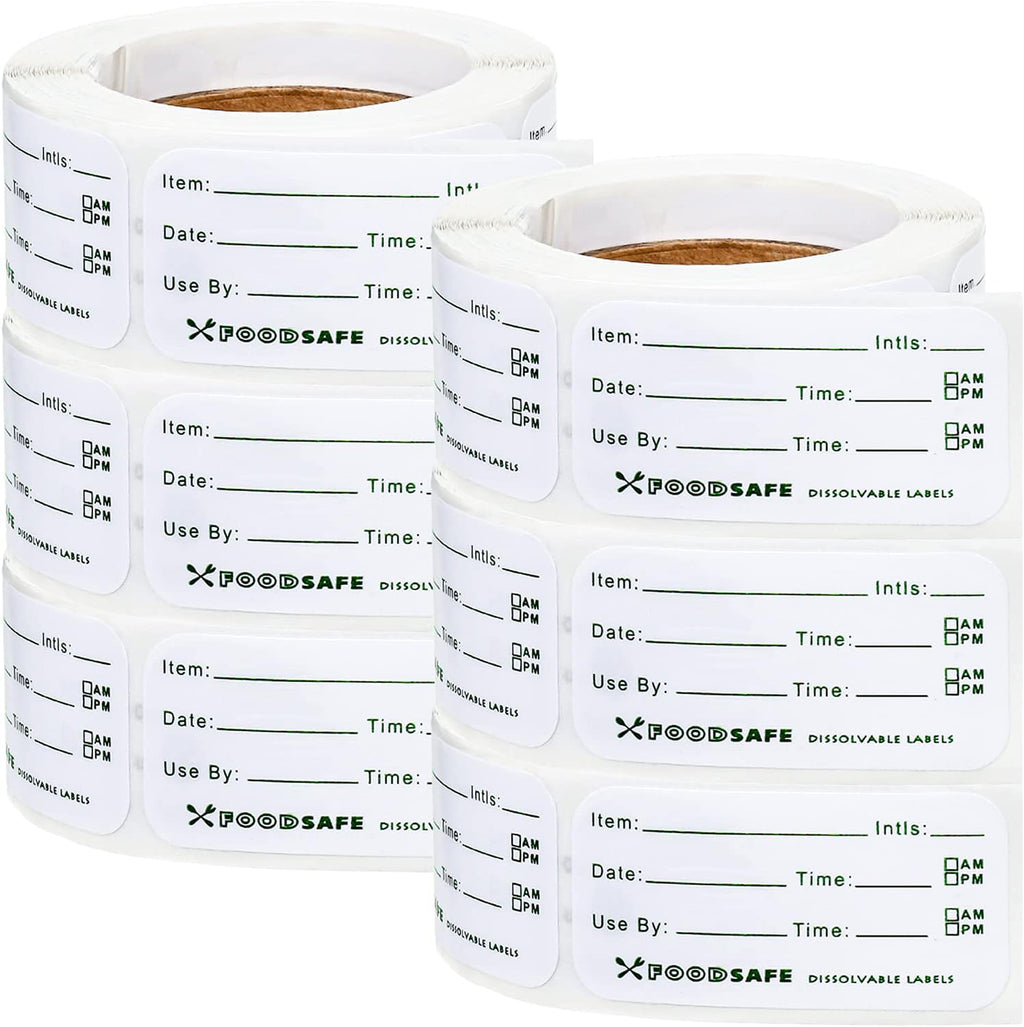 1500 Pcs Removable Food Labels for Restaurant Containers, 1 x 2 Inch