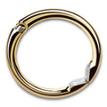 Bag Hanger, Polished Gold PVD |The Ring that Opens into a Purse Hook