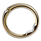 Bag Hanger, Polished Gold PVD |The Ring that Opens into a Purse Hook