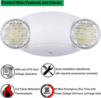 LIT-PaTH LED Emergency Light for Business, Battery Backup, 2 Pack