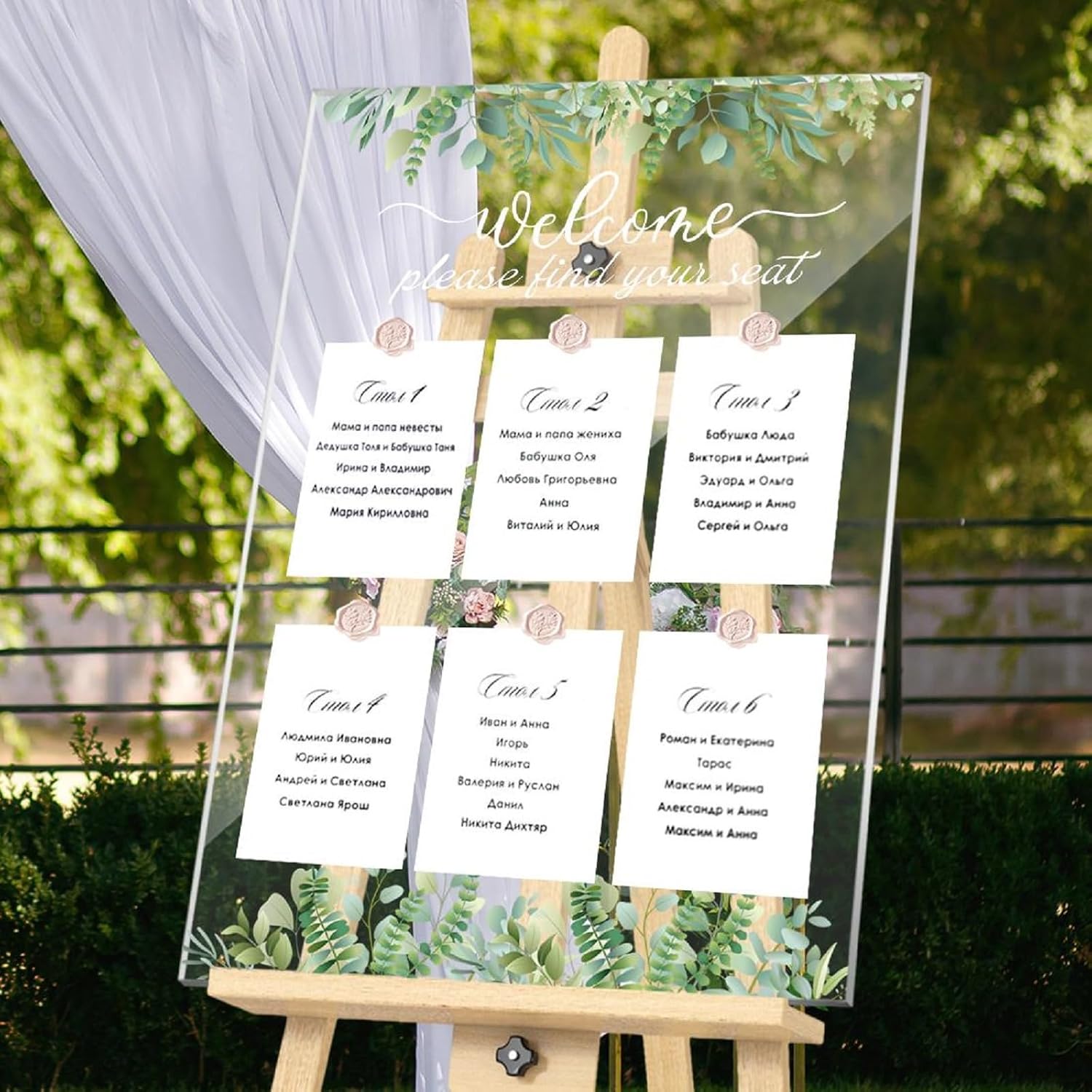 Wedding Seating Chart Board Display 24x18 Welcome Please Find Your Seat Acrylic Table Seating Chart Board for Wedding