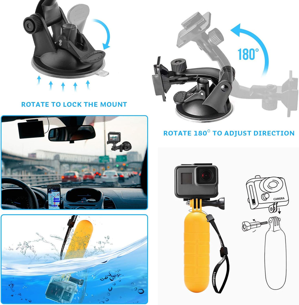 Accessories Kit for AKASO EK5000 EK7000 4K WiFi Action Camera GoPro Hero 13 12 11 10 9 8 7 6 5/Session 5/Hero