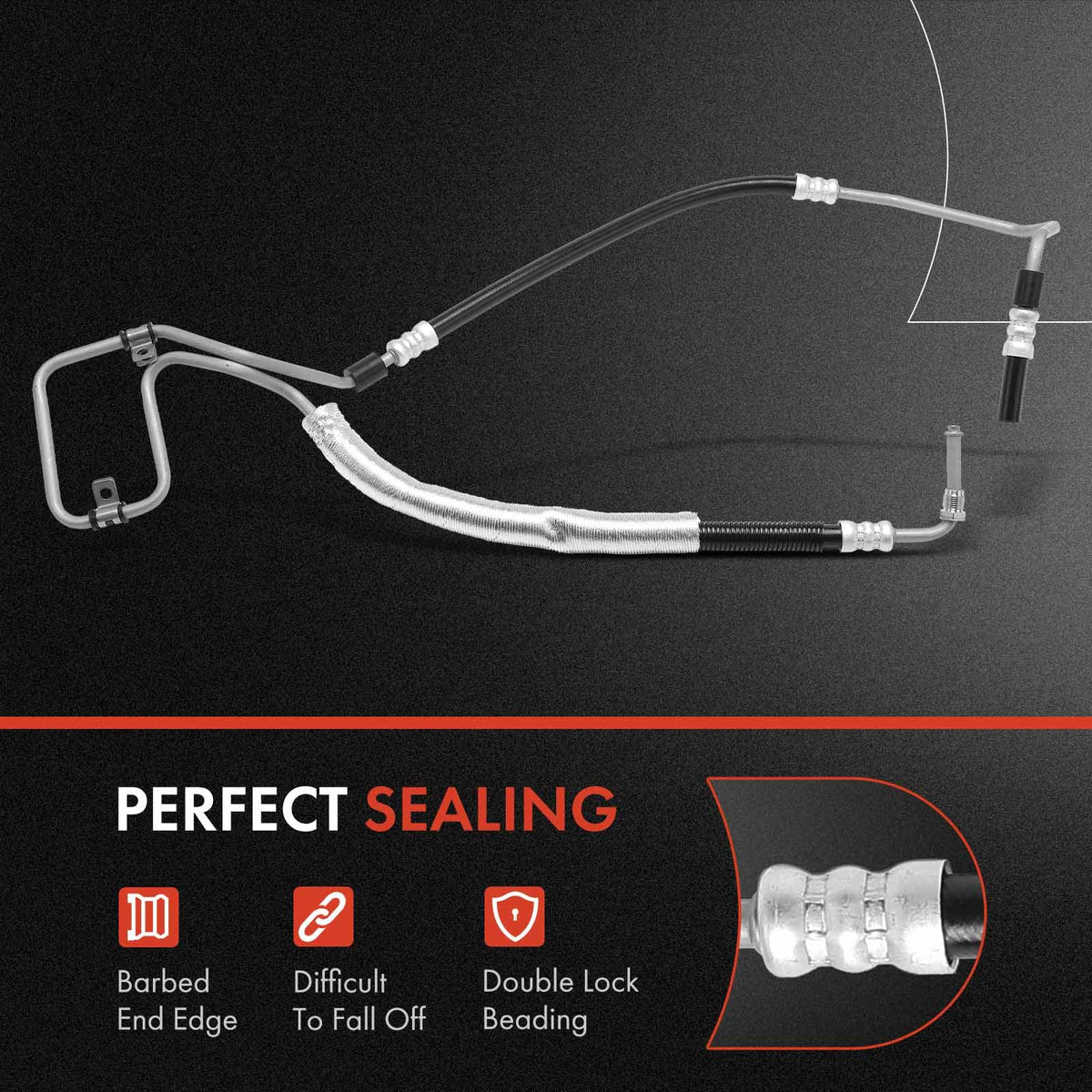 A-Premium Power Steering Pressure Hose Assembly, Pump To Gear