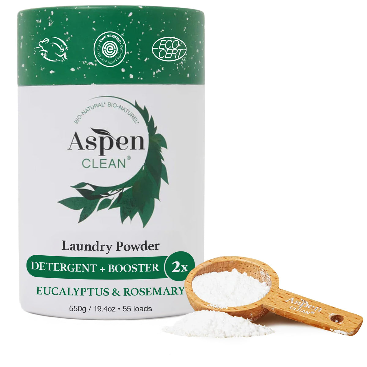 Laundry Powder + Booster 2-in-1 | Eucalyptus | 55 Loads