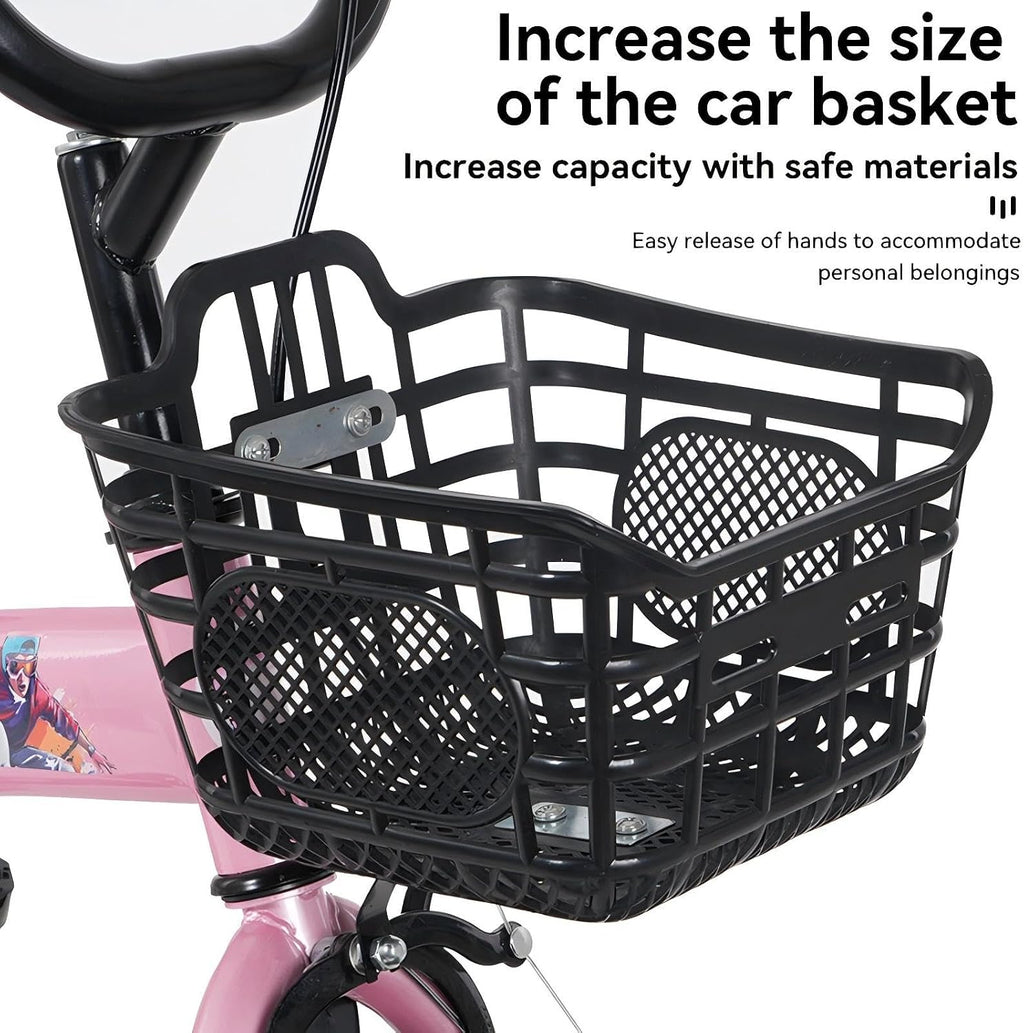 16 inch Kids Bike for Boys Girls Ages 4-8 Years, Children Bicycle with Training Wheels and Adjustable Seat, Steel