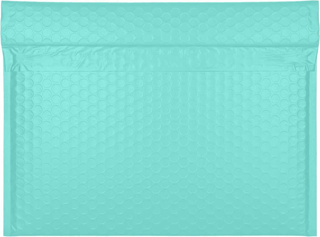 Teal Side-Loading Bubble Mailers 13 x 10 Inches, Pack of 27