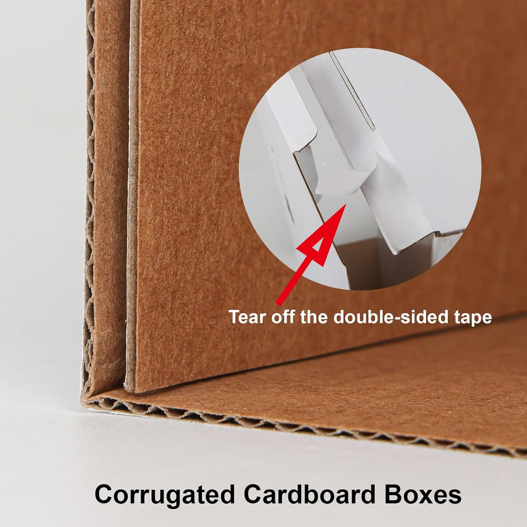 13.4x13x13 Moving Box Set of 7, Reinforced Handles with Removable Lid, Corrugated Boxes for Packaging, Moving