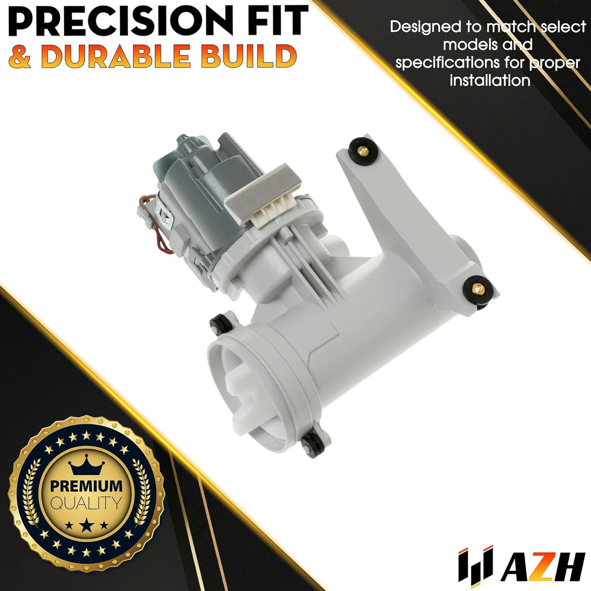 Drain Pump Assembly Replacement For General Electric GFW450SPK0DG GFW450SSK0WW GFW450SSM1WW GFWH1200D0WW GFWH1200H0WW Washer