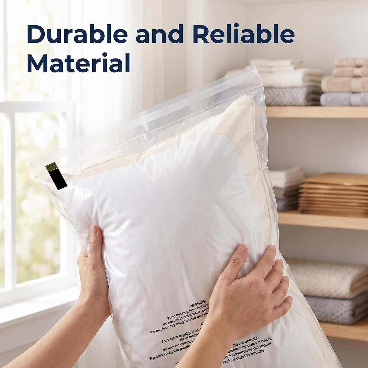 18” X 24” (200 Count) Self Seal Clear Poly Bags with Suffocation Warning
