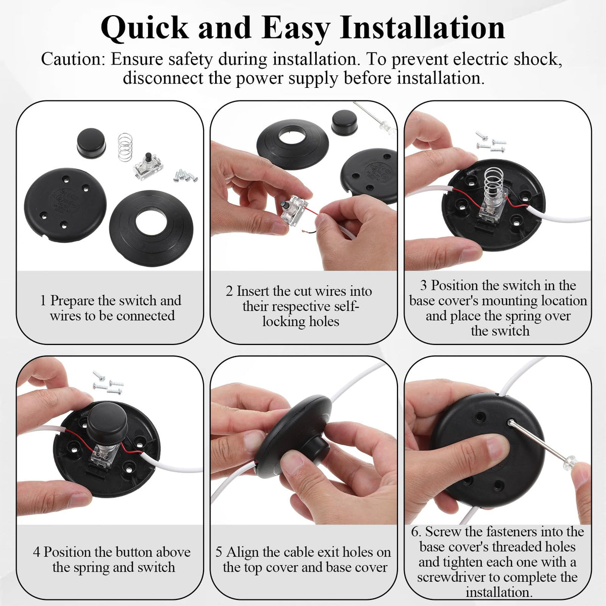 Trinkrittey 2-Pack Floor Foot Switch, Foot Pedal Switch