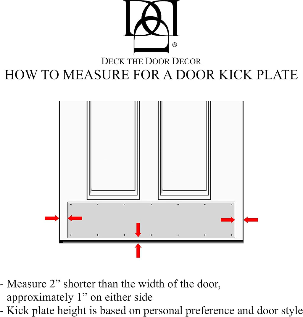 Door Kick Plate - Anodized Aluminum - Shiny Brass Finish - Magnetic Mount for Steel Doors - 6"x 34"