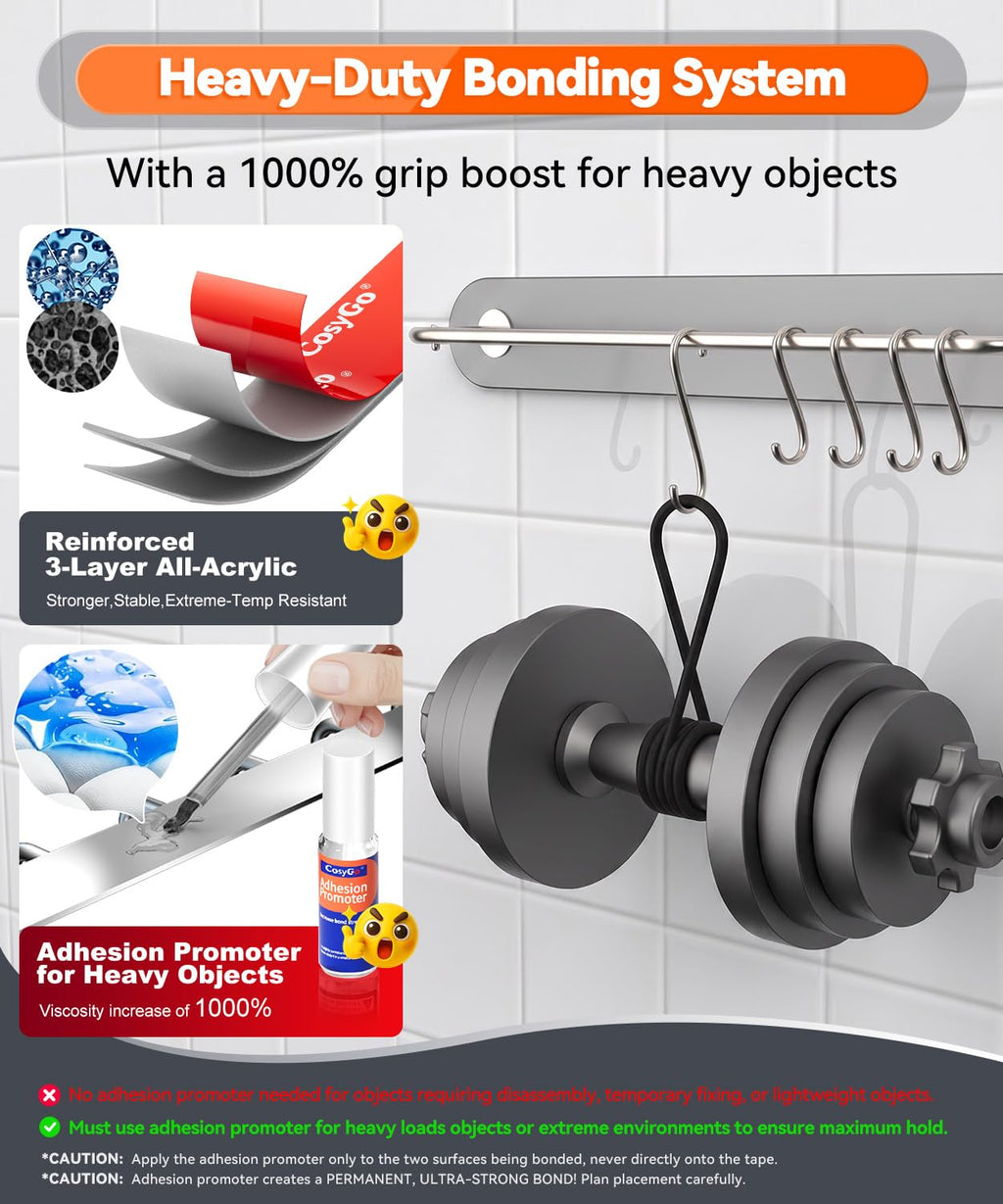 Double Sided Tape Heavy Duty, Permanent Bond Heat Resistant 15FT