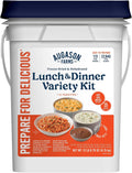Lunch & Dinner Variety Kit Emergency Food Supply, 113 Servings, 25 Year Shelf Life - Dehydrated Meals, Survival Food