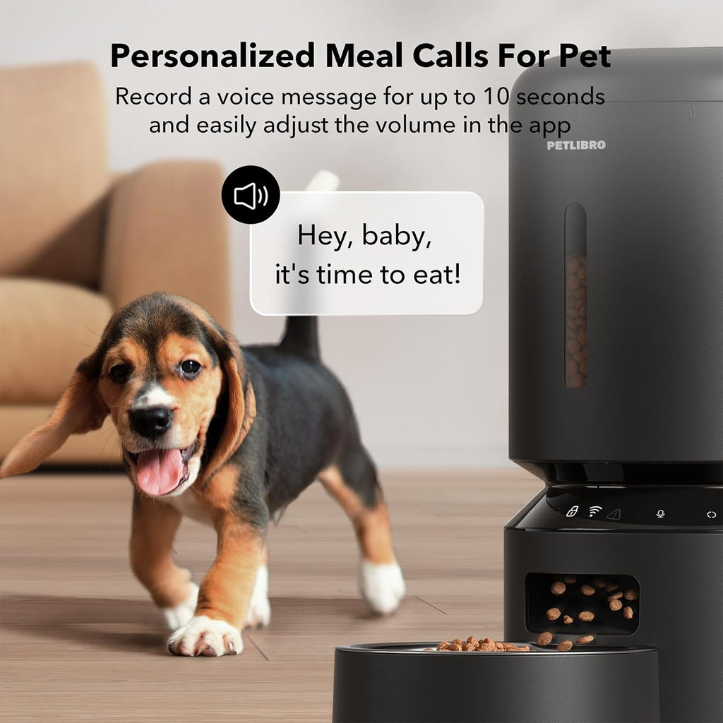 Automatic Cat Feeder, 5G WiFi Automatic Dog Food Dispenser with Freshness Preservation, 5L Timed Pet Feeder with Low