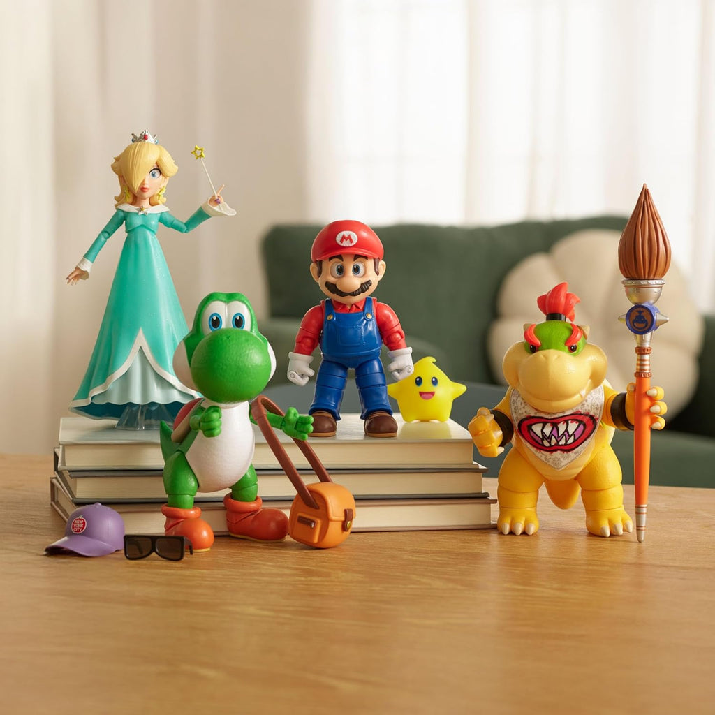 The Super Mario Galaxy Movie 5” Action Figures Series 1 – Bowser Jr. Figure with Paint Brush Accessory - Premium