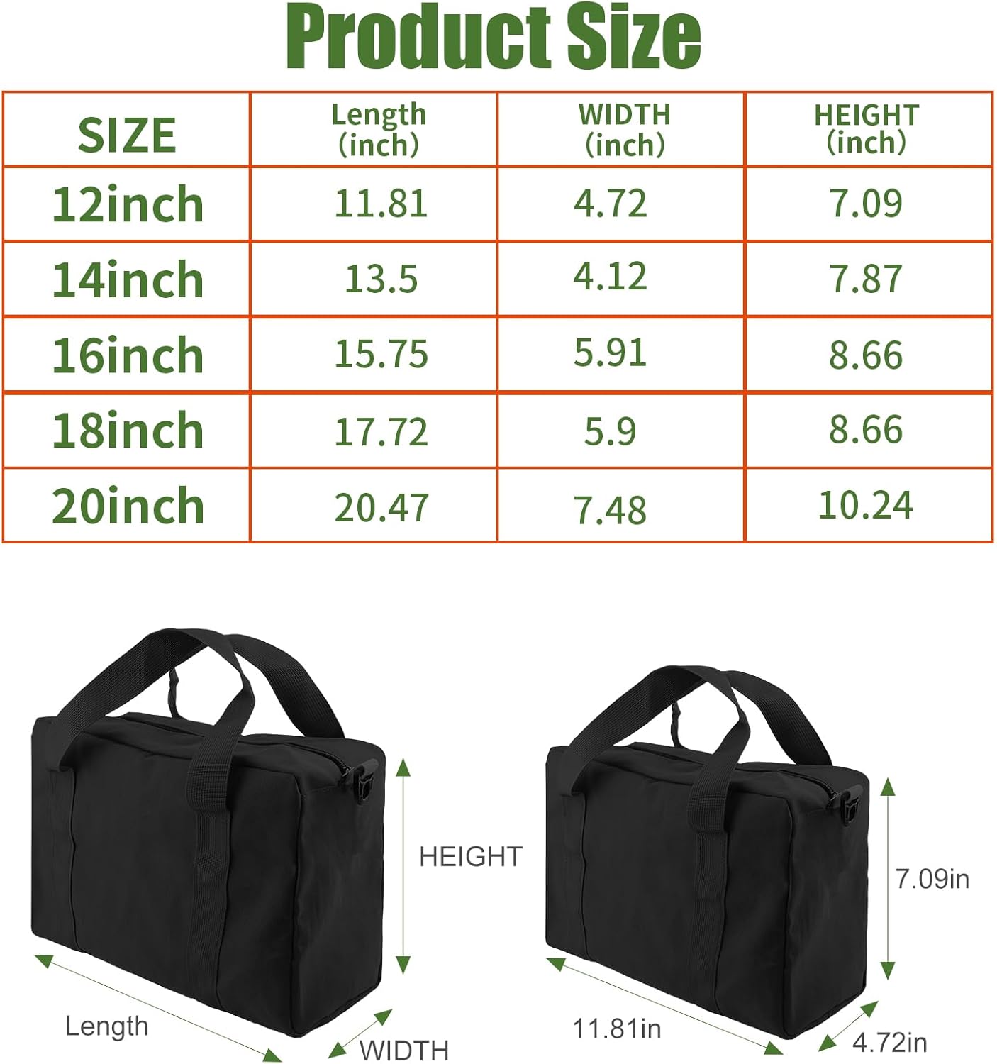 Small Tool Bag,Close Top Wide Mouth Tool Organizer Bag,Large Capacity Tool Bags for Men,Canvas Tool Storage Bag for