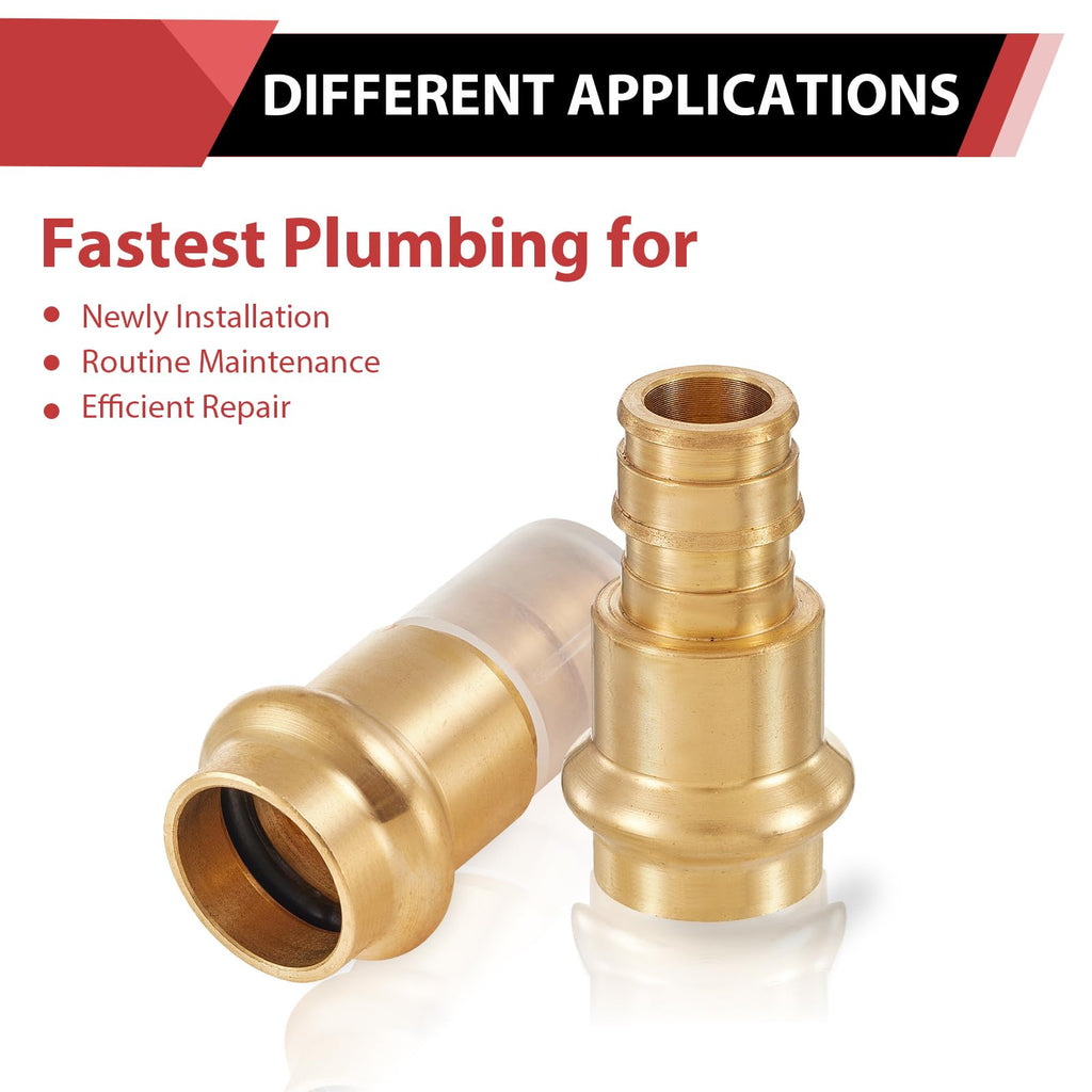 5Pcs EFIELD 3/4"Copper Press x PEX-A Coupling Adapter(PEX1960186-5)