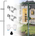 1-5/8" × 32" Chain Link Gate Drop Rod Kit with 2 Hinges