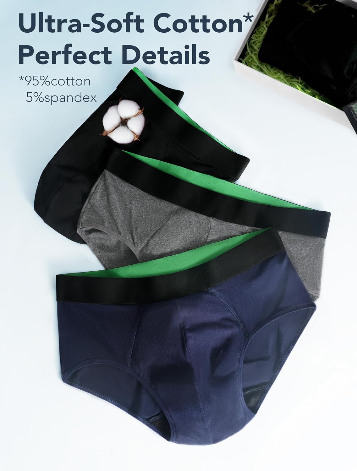 Incontinence Underwear for Men Leak Proof Briefs 5 Pack