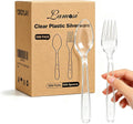1000 Count Extra Heavy Duty Clear Plastic Forks and Spoons