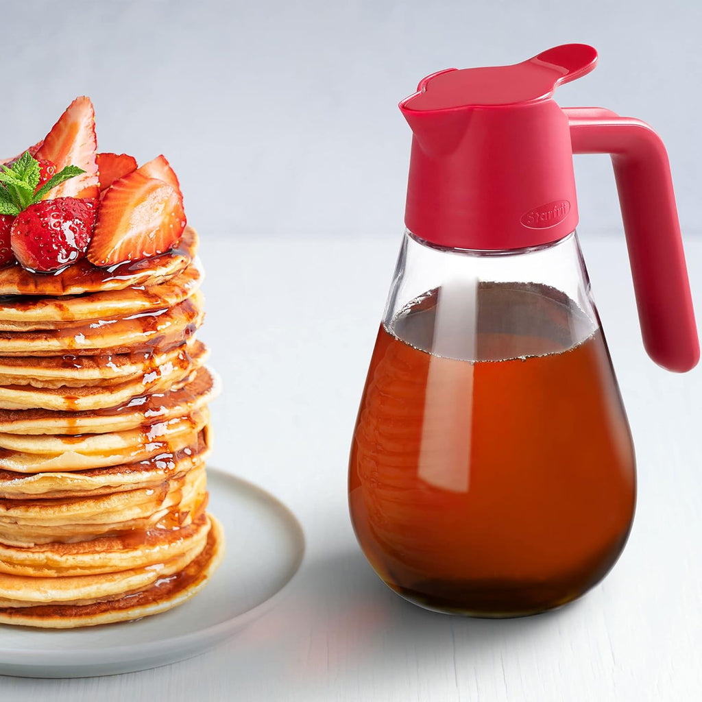 Dripless Syrup Dispenser, 600ml, Silicone Seal, Dishwasher Safe