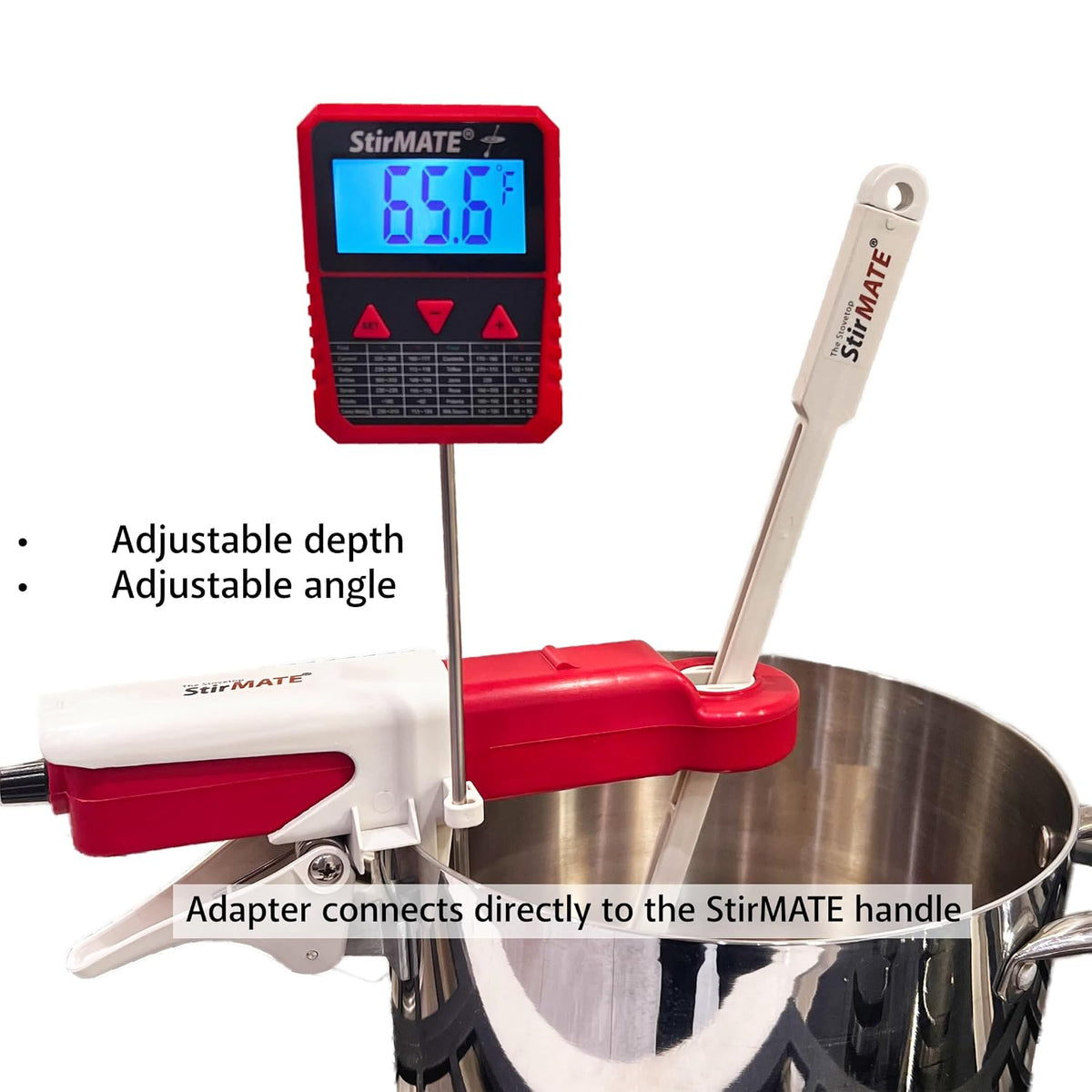 Culinary Thermometer – Digital Candy & Deep Fry Stainless Probe with Pot Clip and StirMATE Adapter