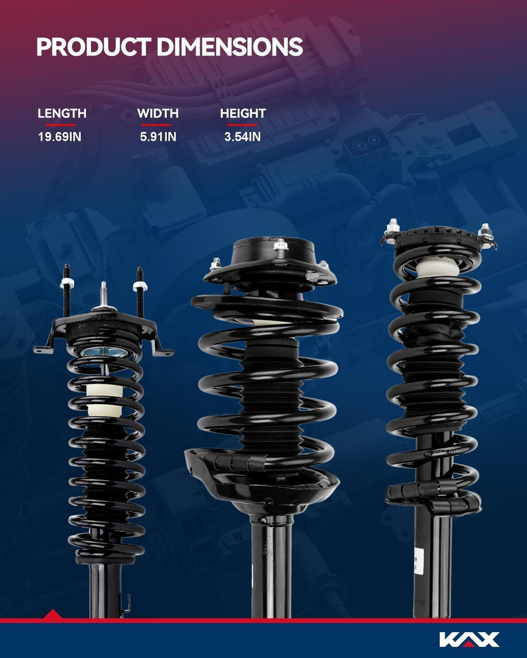 KAX Rear Struts & Shocks for 2000-2006 GMC Yukon
