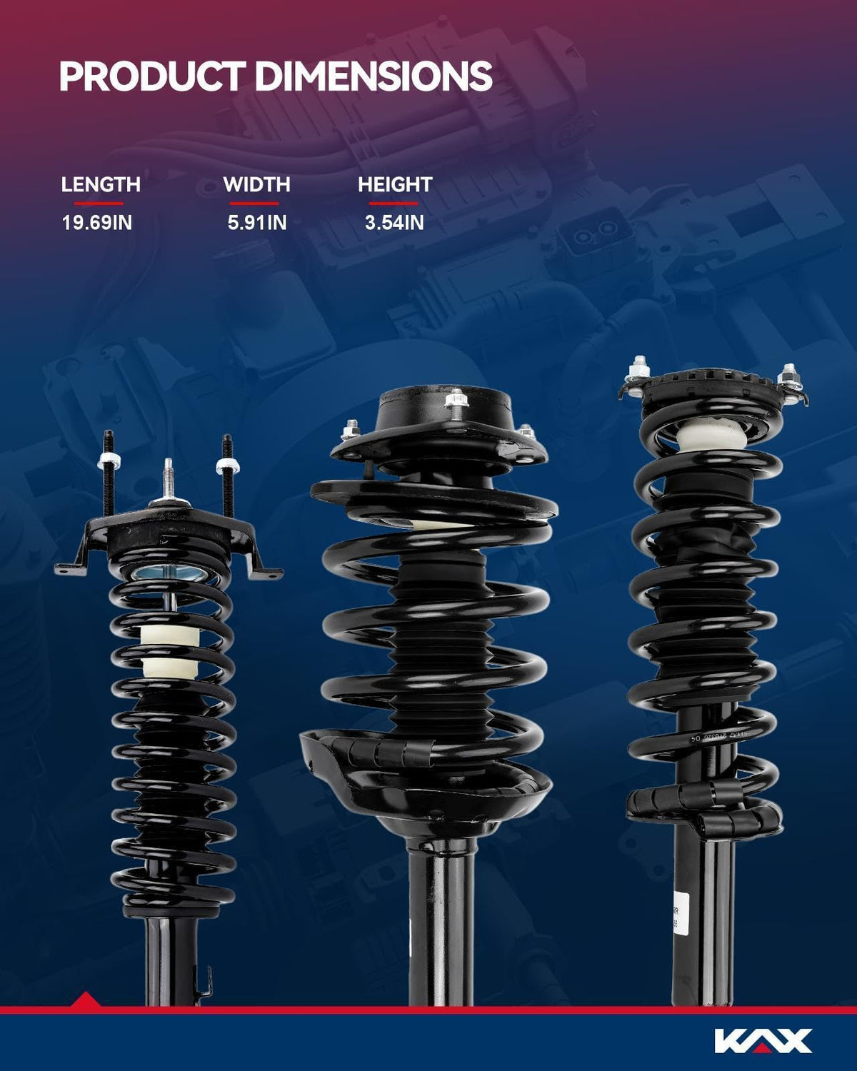 KAX Rear Struts & Shocks for 2000-2006 GMC Yukon
