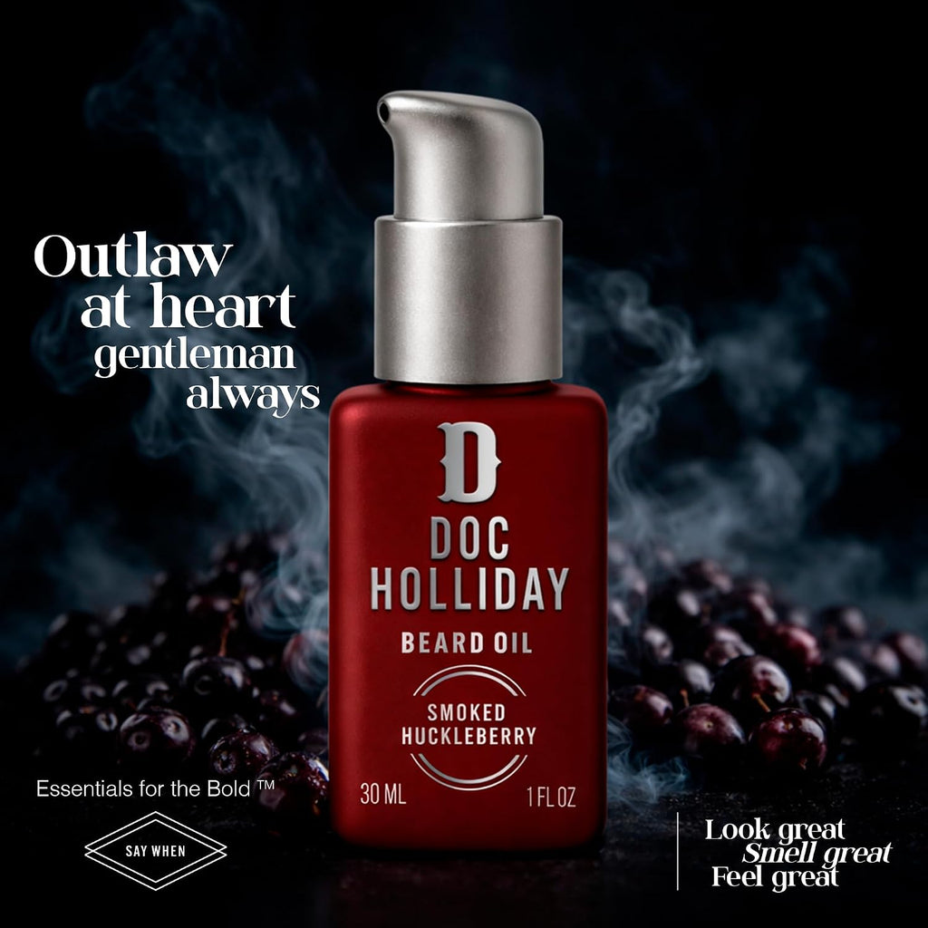 Beard Oil - Smoked Huckleberry | Lightweight, Non-Greasy Beard Oil | Supports Growth, Tames, Softens & Conditions