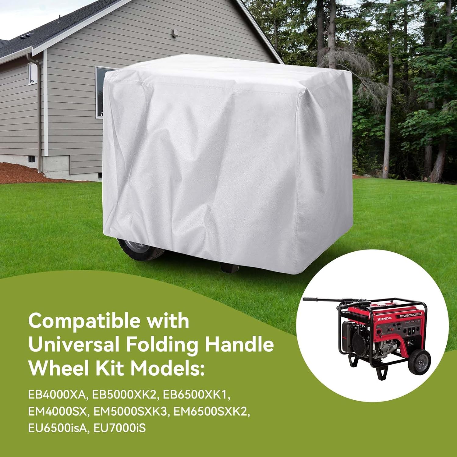 Generator Cover – 08P57-Z25-500 | Custom-Fit Waterproof Polyester Cover for EB4000, EB5000, EB6500, EM4000, EM5000