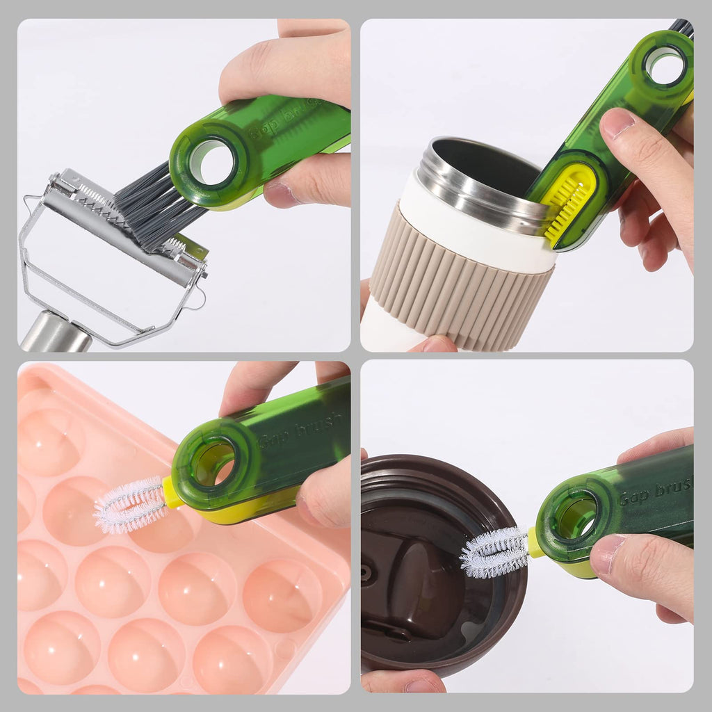 3 in 1 Cup Lid Gap Cleaning Brush Set, Multifunctional Insulation Bottle Cleaning Tools, Mutipurpose Tiny Silicone