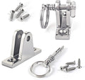 Bimini Top Deck Hinge, 316 Stainless Quick Release Pin, 2 Pack