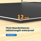 8ft x 4ft Foldable Ping Pong Table Topper for Pool Table, Professional Table Tennis Conversion Top with Net & Premium