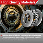 Neprift 2 Sets TC815+2TRA Thrust Needle Roller Bearings, 1/2"
