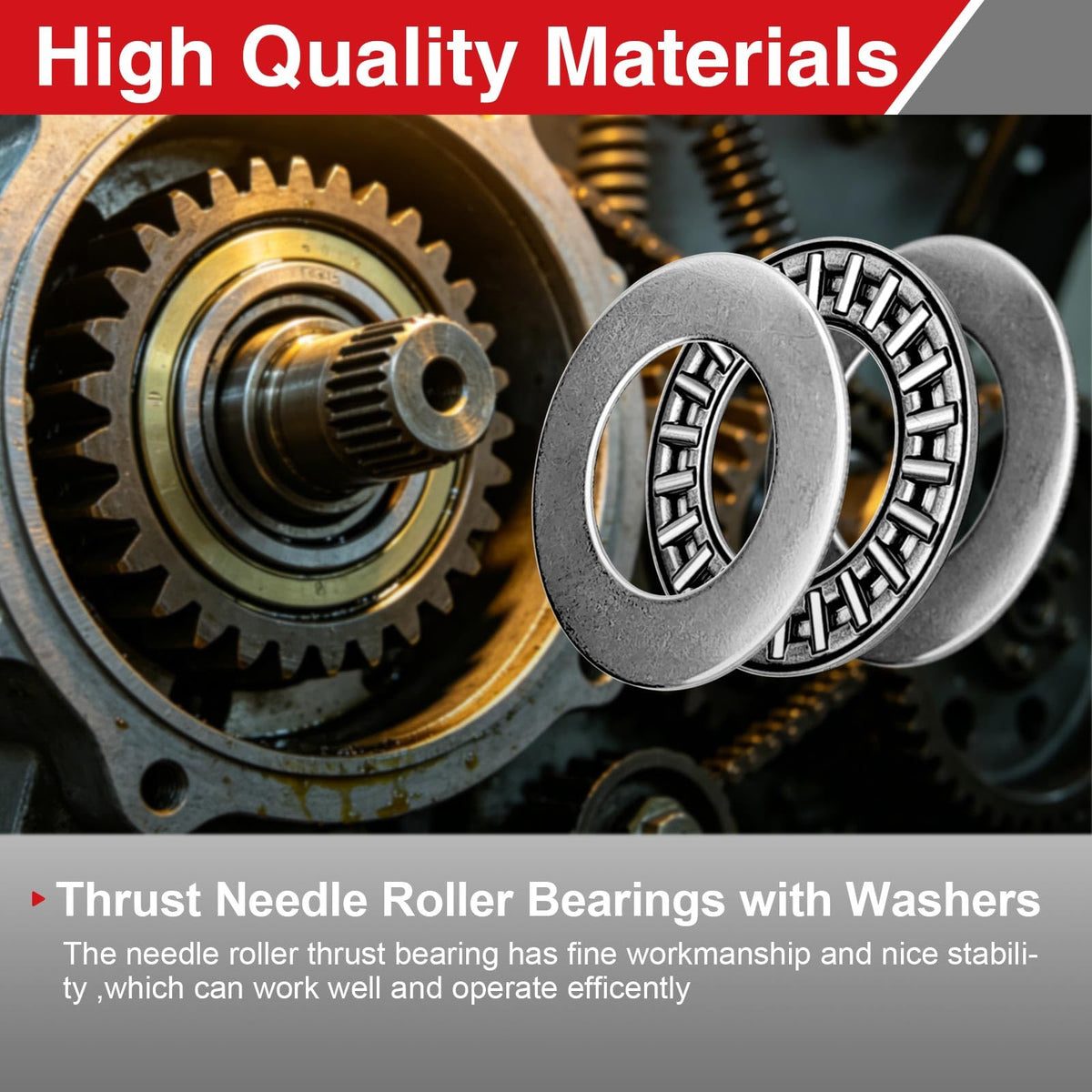 Neprift 2 Sets TC815+2TRA Thrust Needle Roller Bearings, 1/2"