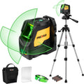 Laser Level with Tripod, IP54 Professional 150 Wide Angle - 100Ft Cross Laser Line Tool for Construction, Ceiling