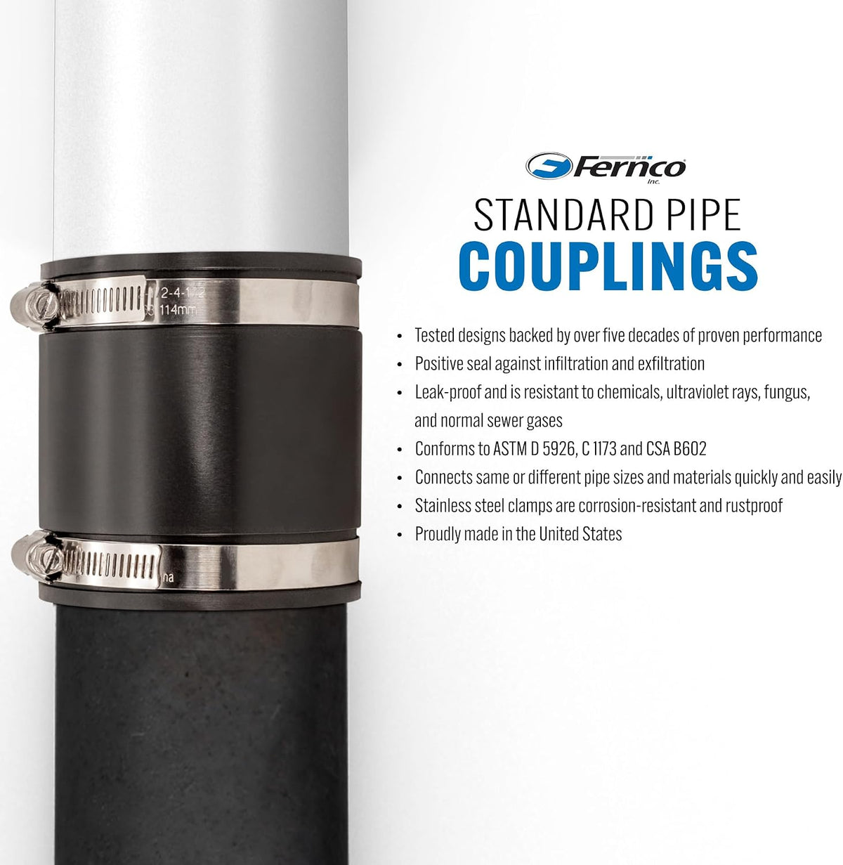 Fernco 3/4 In. DWV PVC Coupling - 1 Each