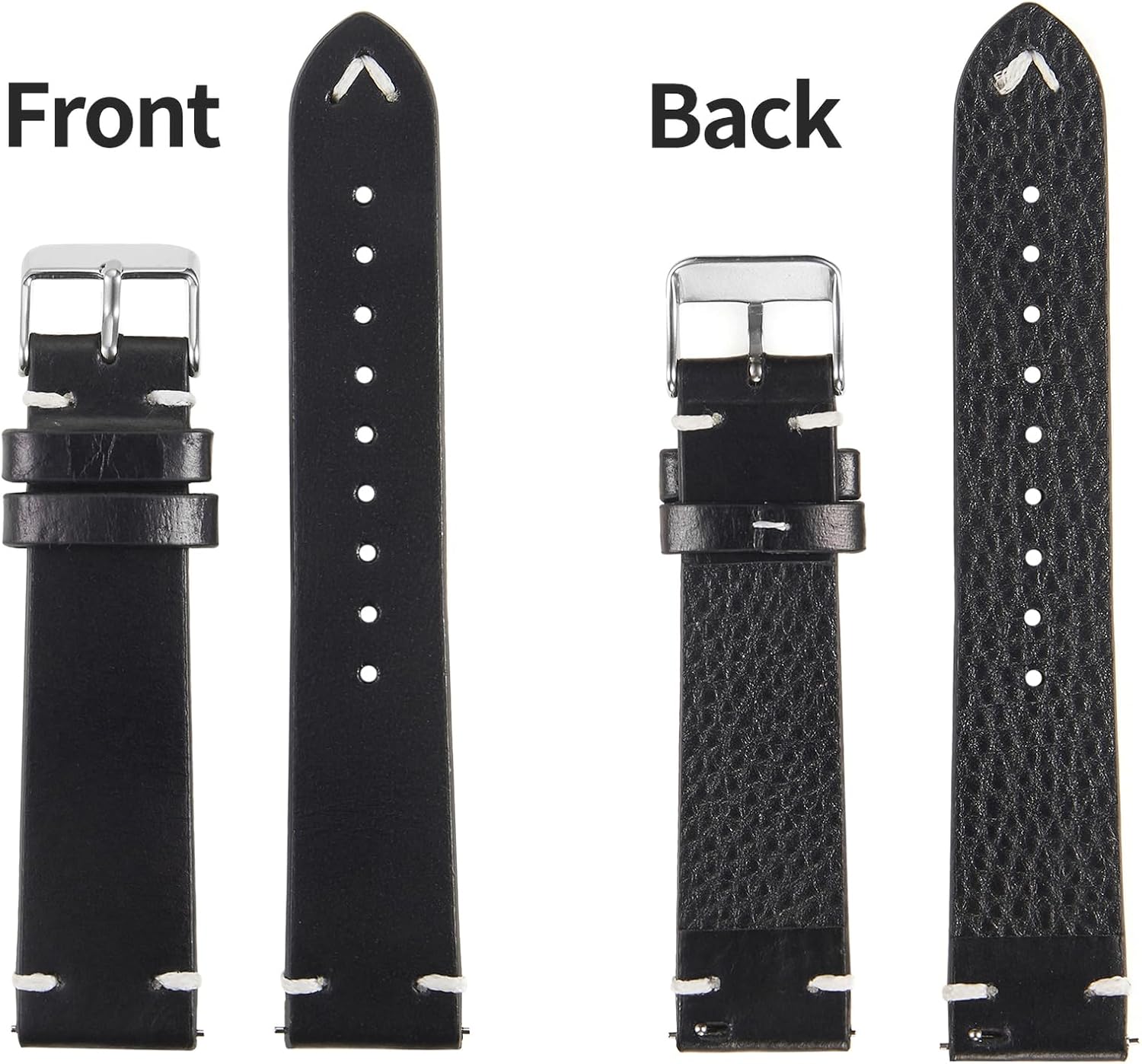 Vintage Leather Watch Band Quick Release Replacement Genuine Watch Strap 18mm 19mm 20mm 22mm for Men and Women