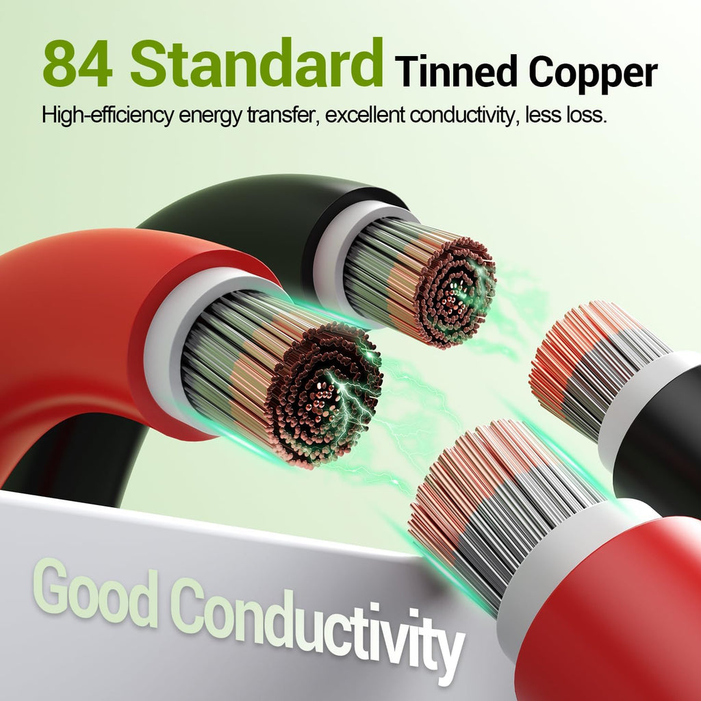 30FT 10AWG Solar Extension Cable, 10 Gauge Solar Panel Wire with Female and Male Connectors for Outdoor RV, Off-Grid