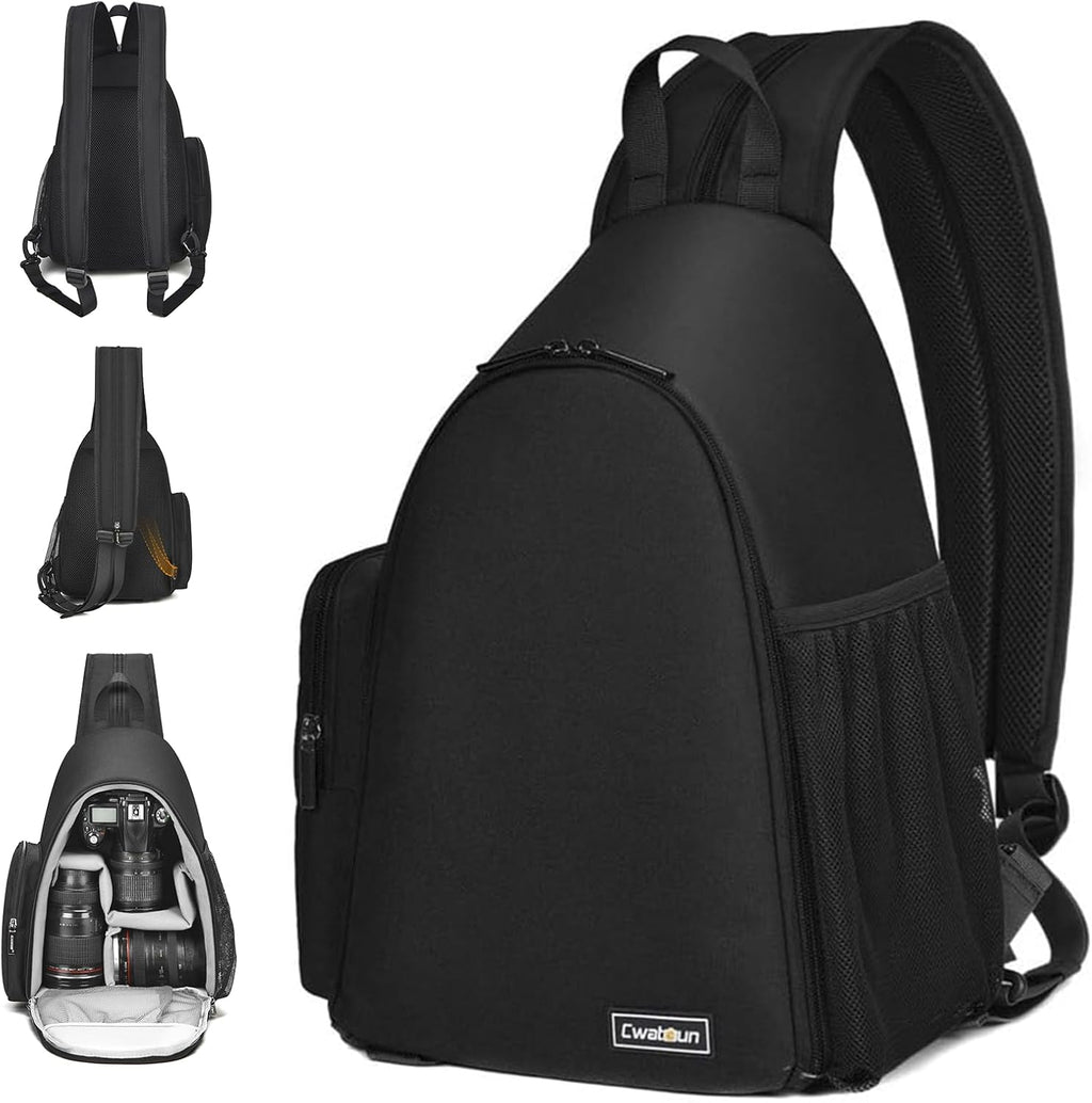 Sling Camera Bag, Camera Shoulder Crossbody Backpack, DSLR/SLR/Mirrorless Camera Case, Shockproof Photography Camera