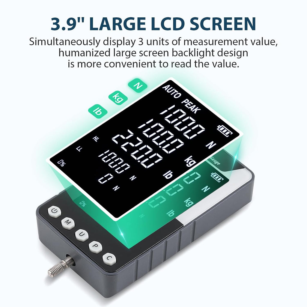1000N Digital Force Gauge Push Pull Meter with USB Output